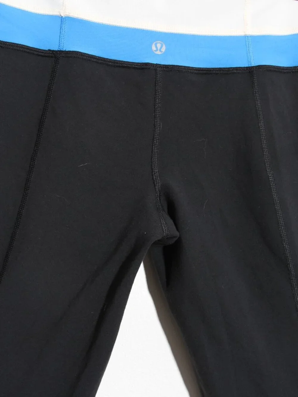 Lululemon Groove Pant (Regular) Black / Angel Wing / Cornflower Flare Leggings 4